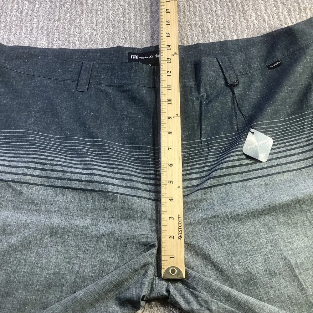 Travis Mathew Playa Del Carmen Hybrid‎ Golf Shorts Mens Grey Stripe Size 42 NWT